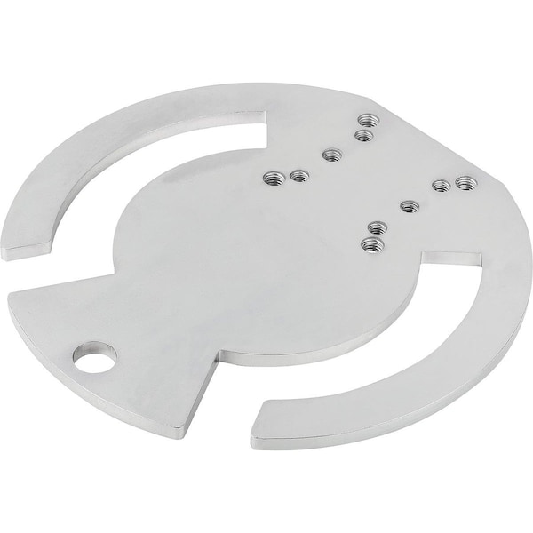 Adapter Plate Round, Form:B Open, D=145, S=5, Steel Electro Zinc-Plated